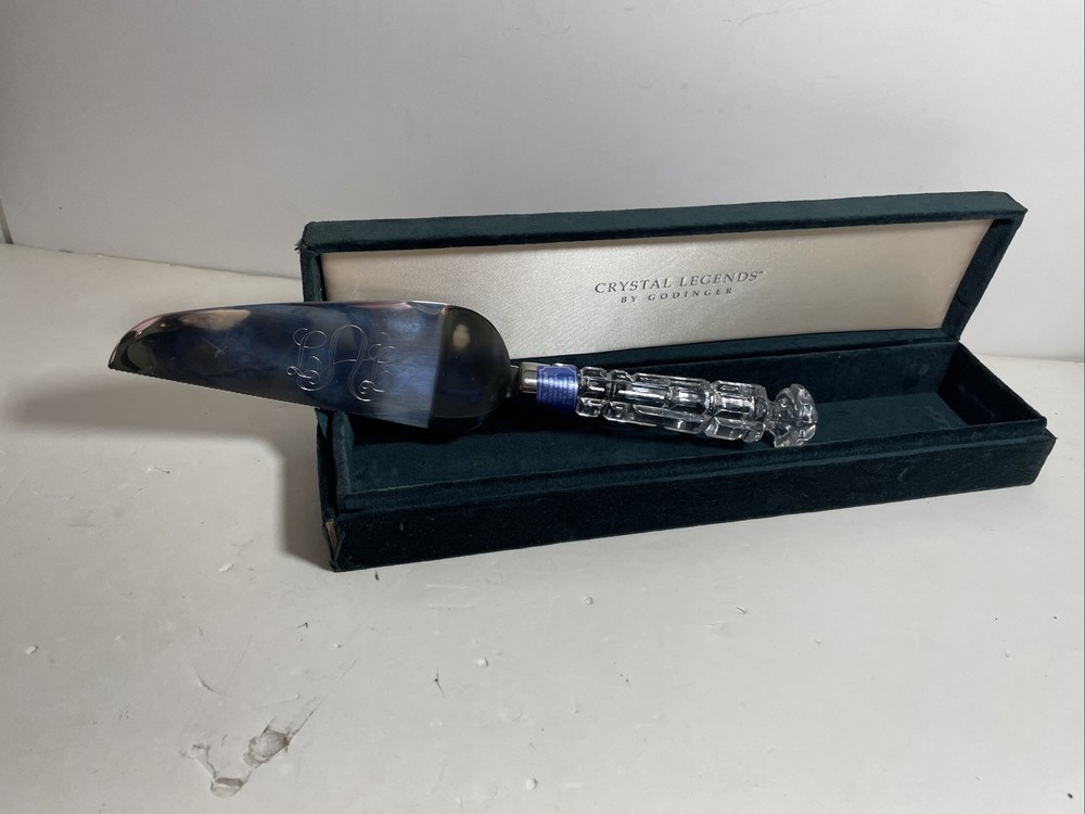 Crystal Legends By Godinger Cake Serving Knife  With Box