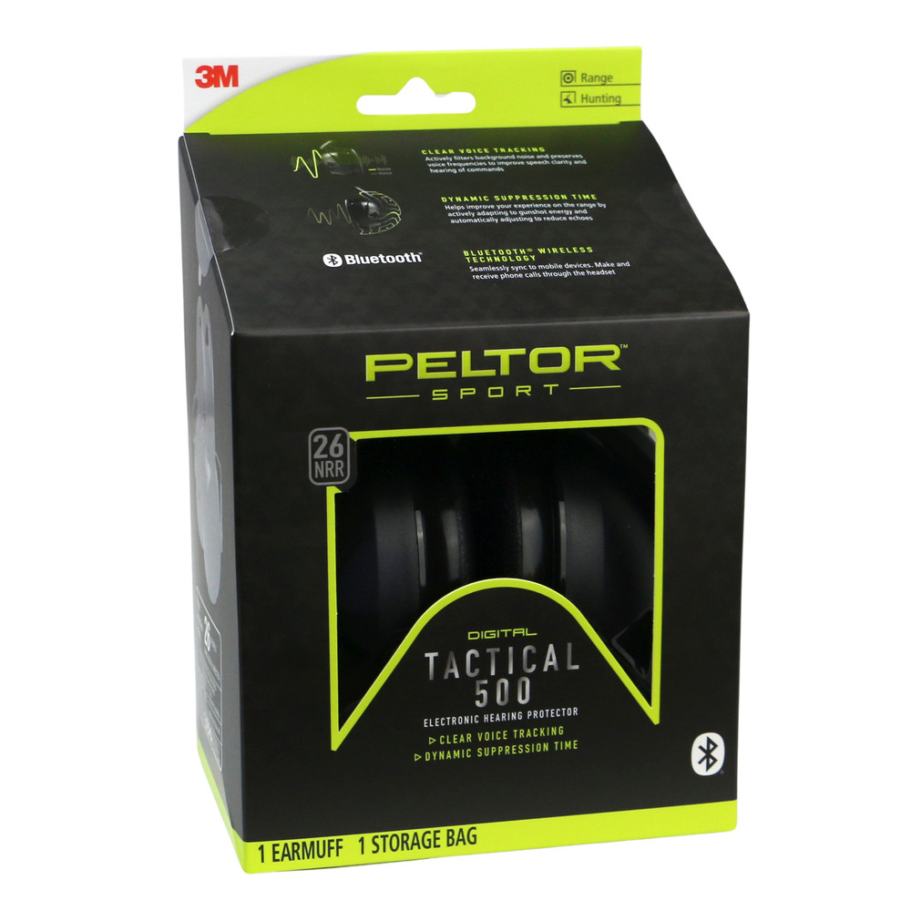 Peltor Sport Tactical 500 Electronic Hearing Protector: bluetooth protector (Bla