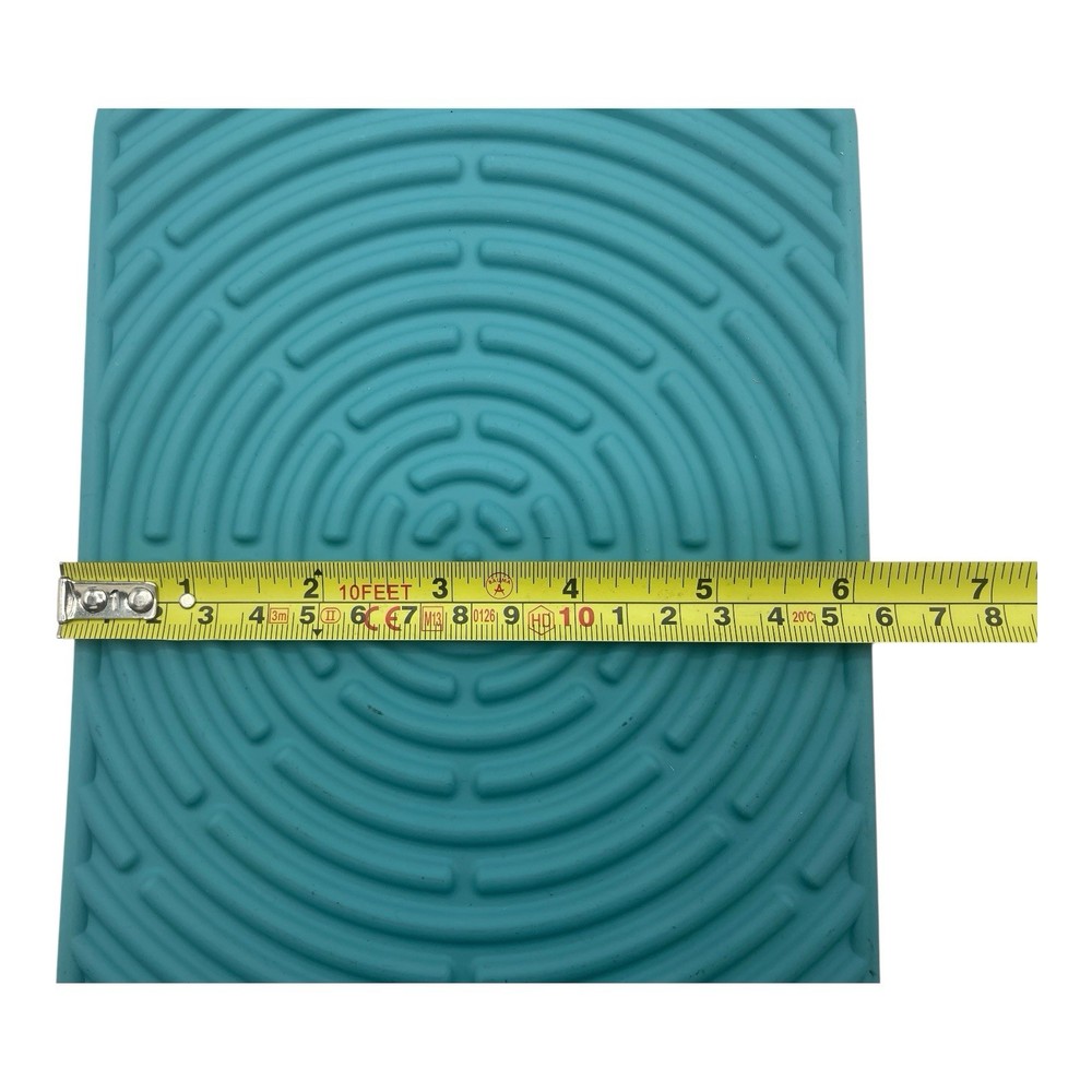 Le Creuset Turquoise Silicone Trivet Mat Potholder Rectangular Hot Pad