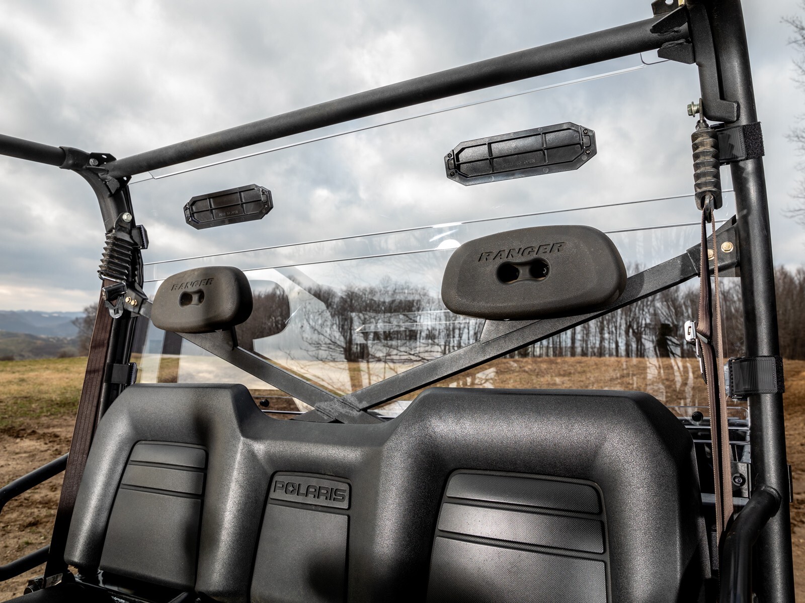 SuperATV Vented Full Rear Windshield for Polaris Ranger Full Size 570