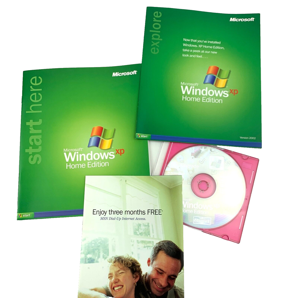 2002 Microsoft Windows XP Home Edition Upgrade X08-55007 Software
