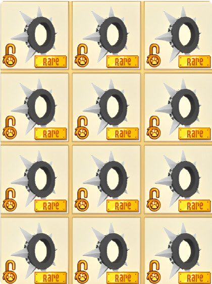 Animal Jam Black Long Spike Collar (Read Description)