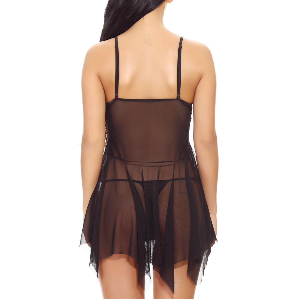 Women's Sexy Lingerie Sleepwear Babydoll Underwear Lace Dress G-String Nightwear