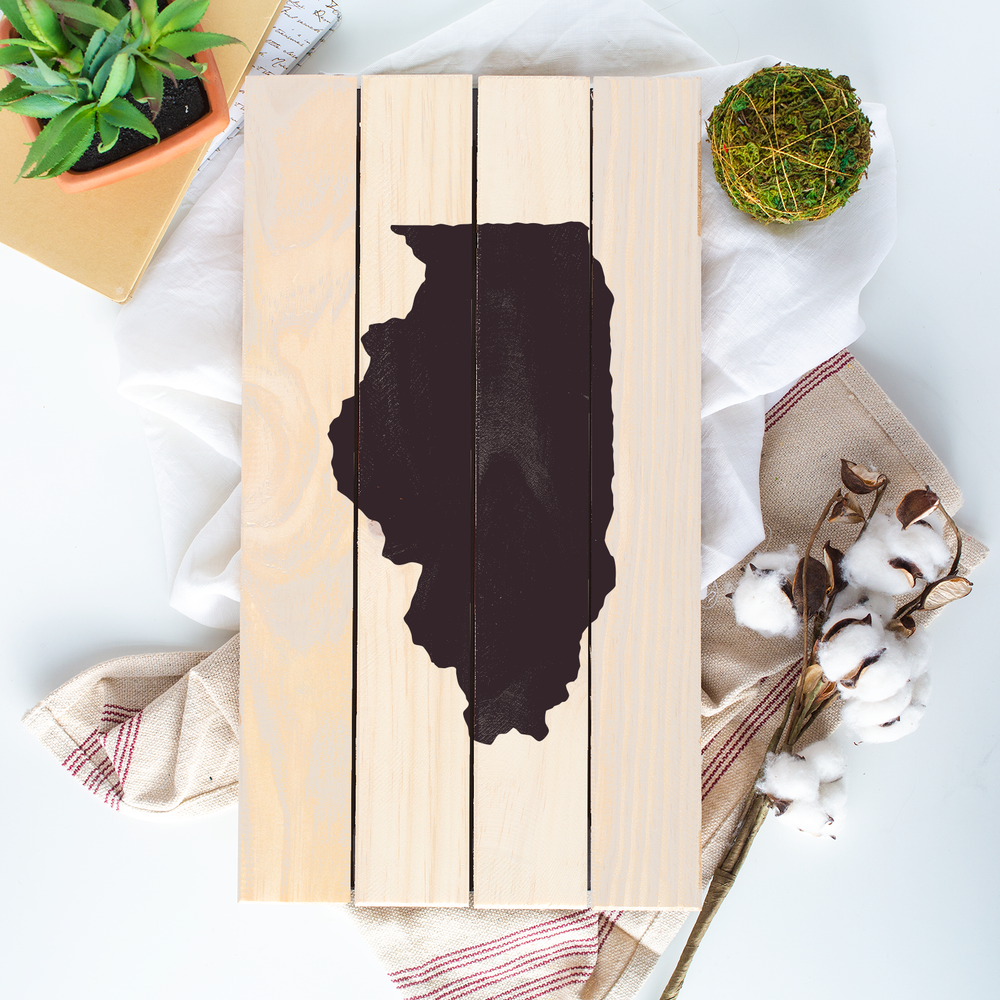 Illinois State Stencil - Durable & Reusable Mylar Stencils