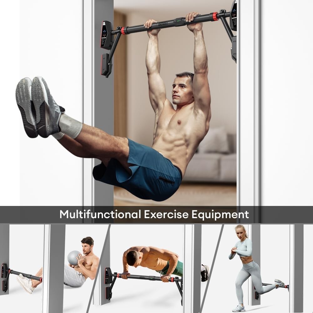 ONETWOFIT Pull Up Bar For Doorway Pull-Up Bars Door Frame No Screw Adjustable...