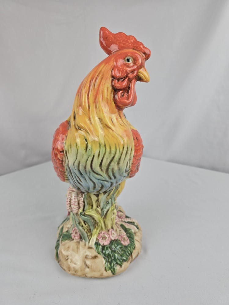 12" Rooster Ceramic Figurine Statue Chicken