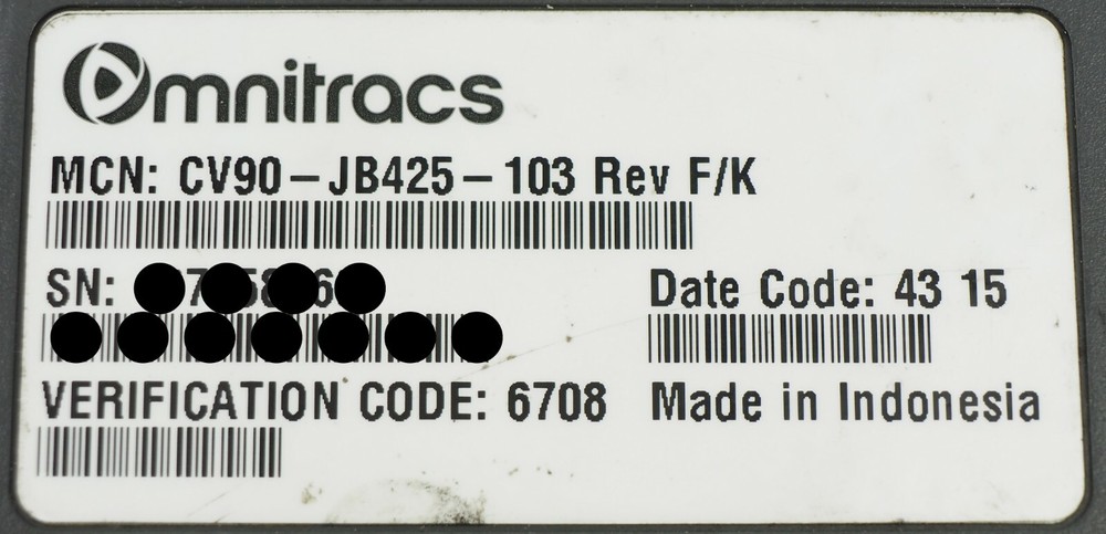 Omnitracs Module CV90-JB425-103 Rev F/K Electronic Display Log Interface