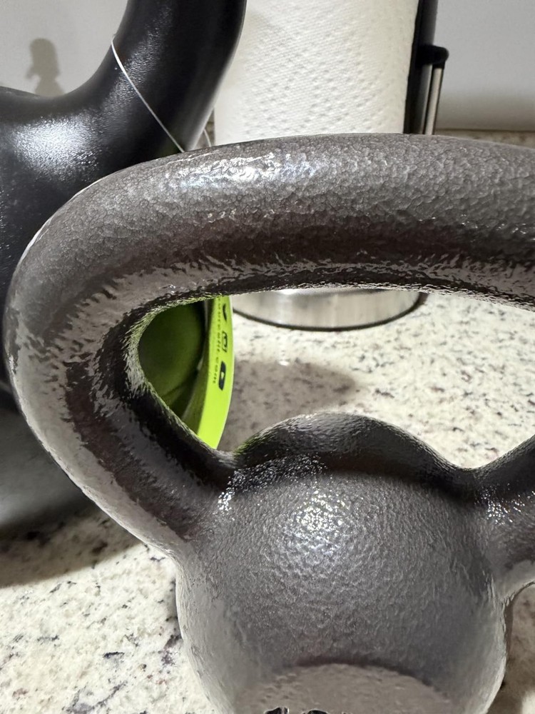 Solid Cast Iron Kettlebell (45 lbs) with Textured Grip for Ultimate Performance