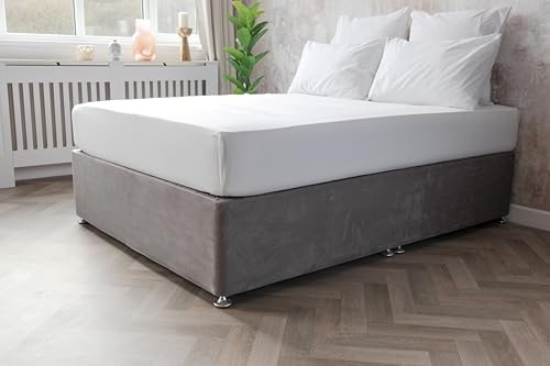 Box Spring Cover - Transform Your Bed with This Fully Elasticated Faux Suede