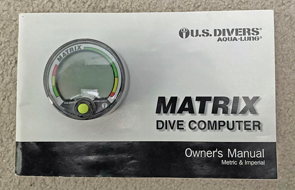 US Divers / Aqua Lung Matrix Scuba Dive Computer with Manual