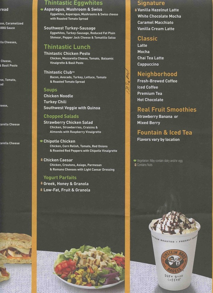 Einstein Bros Bagels Breakfast Lunch Catering & Bagel Box Menu
