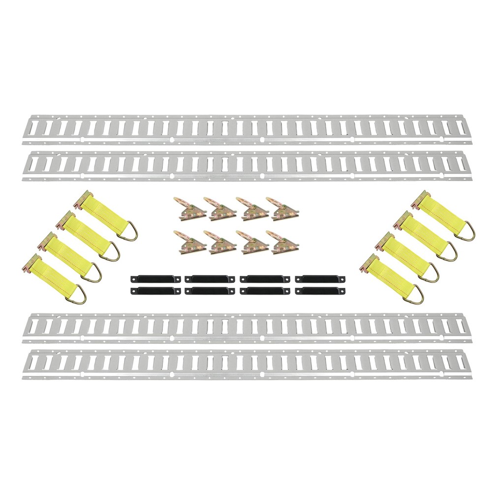 New 24PCS 5ft E Track Kit For Enclosed Cargo Trailers Secure Tie-Down Rails