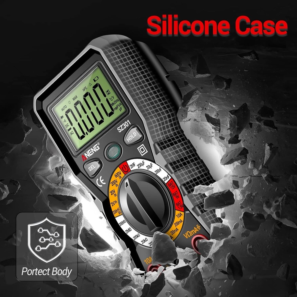 Versatile Digital Multimeter with Safety Features - Perfect for DIY Projects