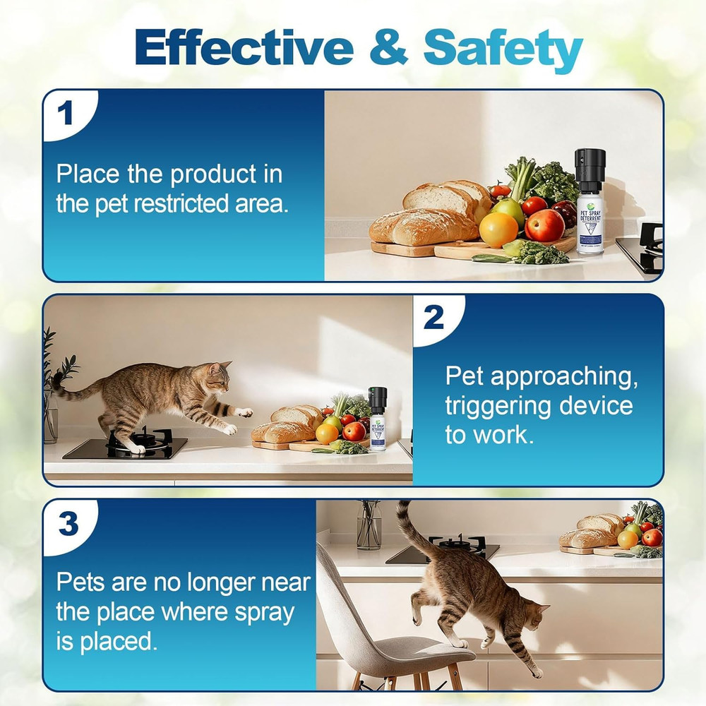 Cat Deterrent Spray Refill, Pet Spray Deterrent System, Motion Activated Cat Sys