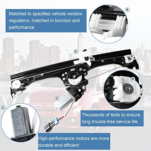 Front Left Power Window Regulator And Motor Assembly Compatible Left-751-648