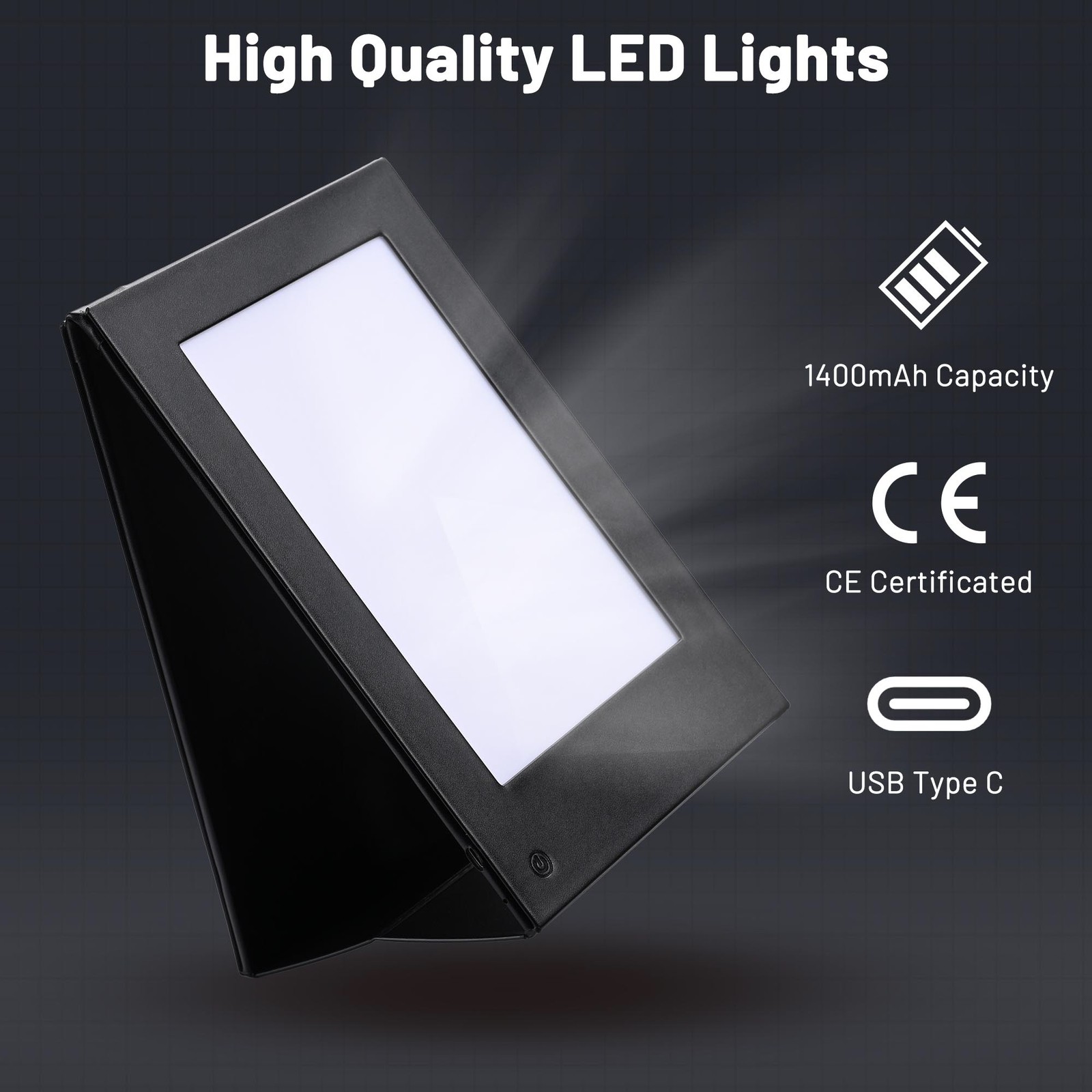 WeChef LED Backlit Menu Holder Cover Table Tent 4 Pack Fits A5 Size 6.3"x9.4"