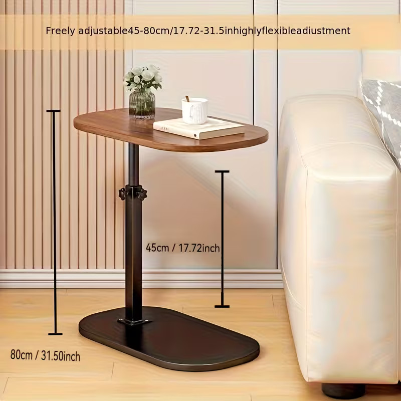 Adjustable Rolling Laptop Desk Table Mobile Foldable Computer Stand for Bed Sofa