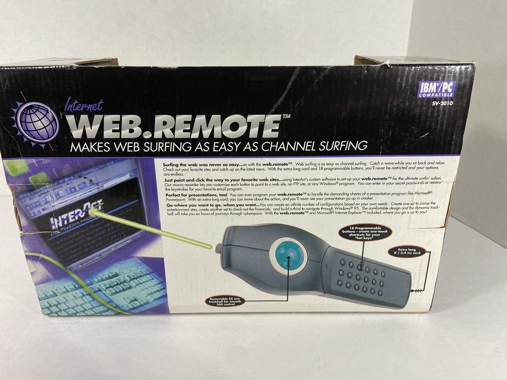 Interact Web.Remote SV-2010 Remote control IBM/PC Compatible - NEW