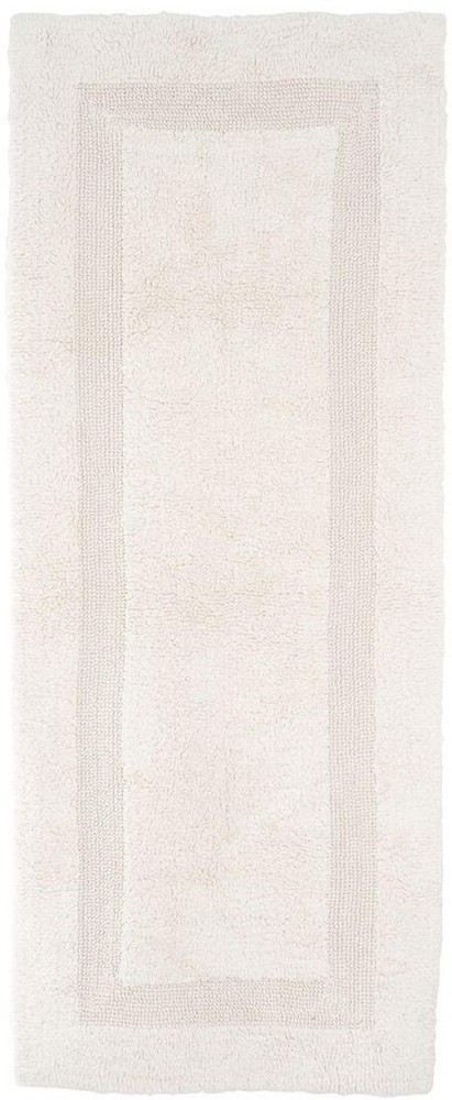 2 x 5 ft. Bath Rug Runner Extra Long Cotton Ivory Reversible Bathroom Floor