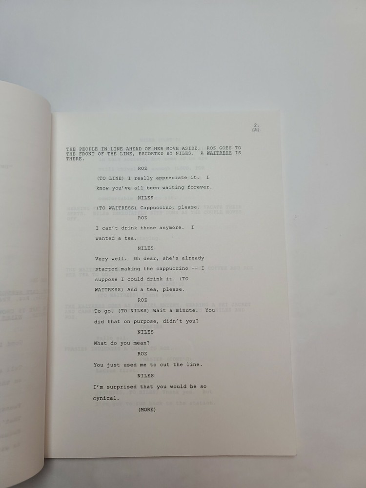 FRASIER / Rob Hanning 1997 TV Script, Amy Landers "Desperately Seeking Closure"
