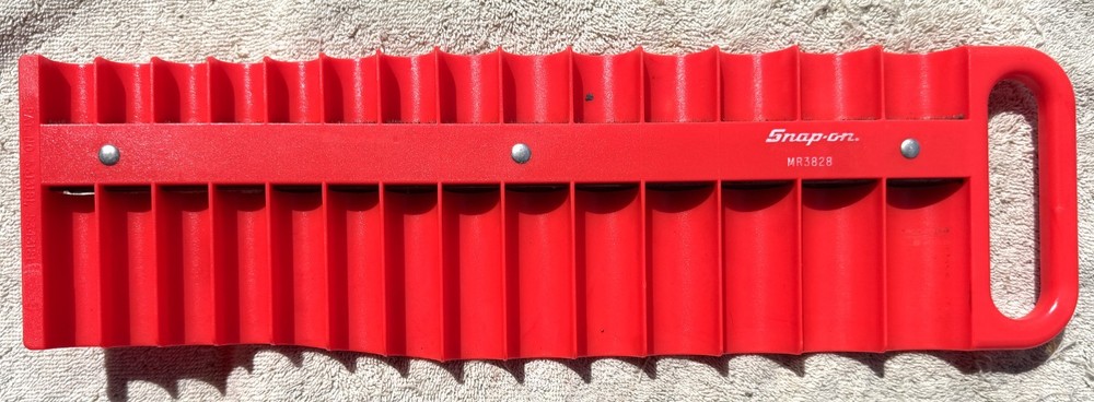 Snap-On Tools Deep Shallow Magnetic Socket Tray Organizer 3/8" Drive Red MR3828