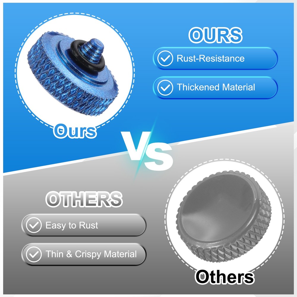 Camera Shutter Button, 2Pcs 12mm Concave Surface Shutter Release Button Blue