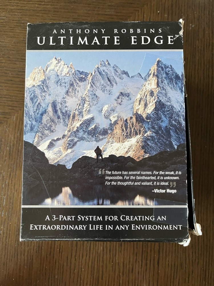 Anthony Tony Robbins Ultimate Edge 3-Part System Audio CD Box/2 DVDs Set Discs!