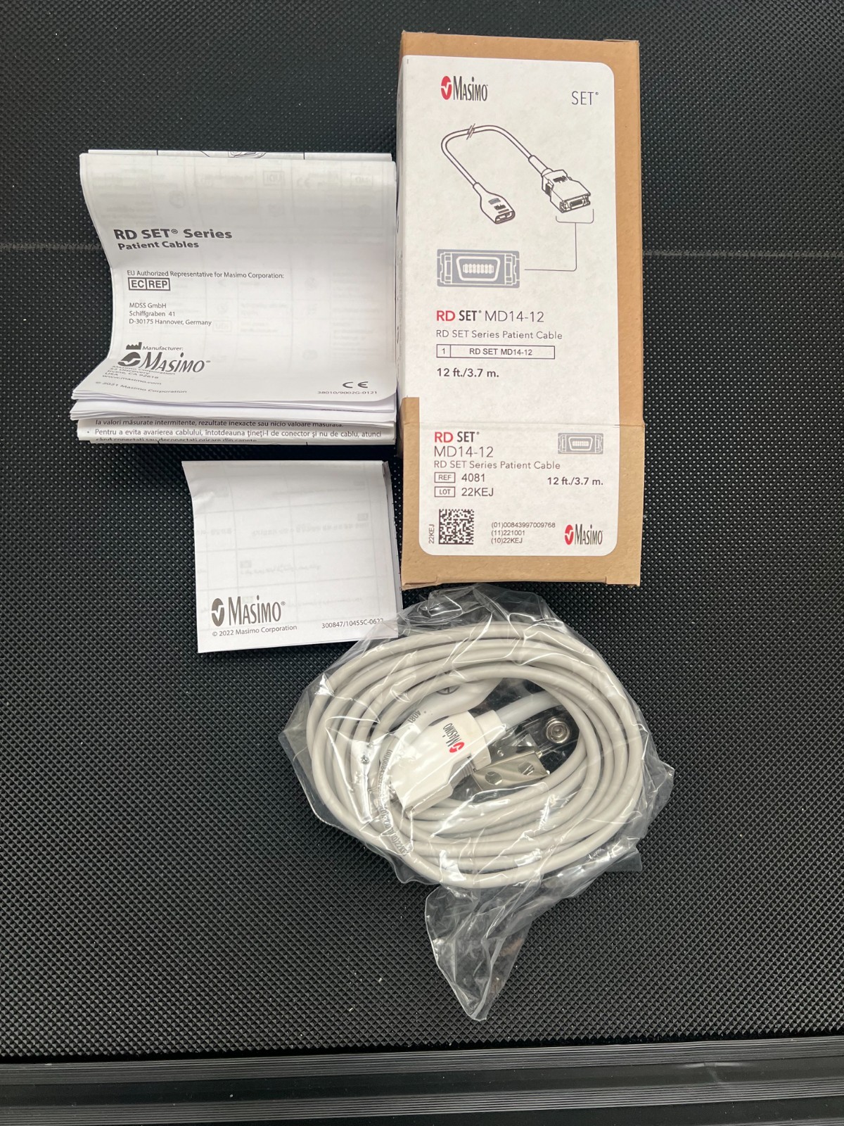 MASIMO RD SET SERIES PATIENT CABLE REF 4081 NEW WITH BOX