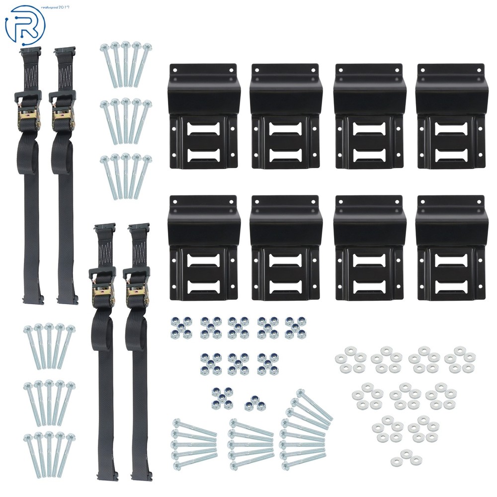 2 Pack E Track System Secure Cargo Durable For Trucks Vans 9' Ratchet Strap