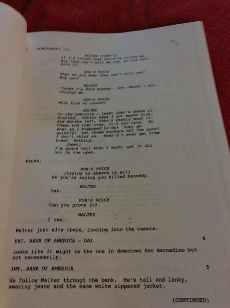 ORIGINAL SCRIPT INTERVIEW WITH THE ASSASSIN RAYMOND J BARRY NEIL BURGER