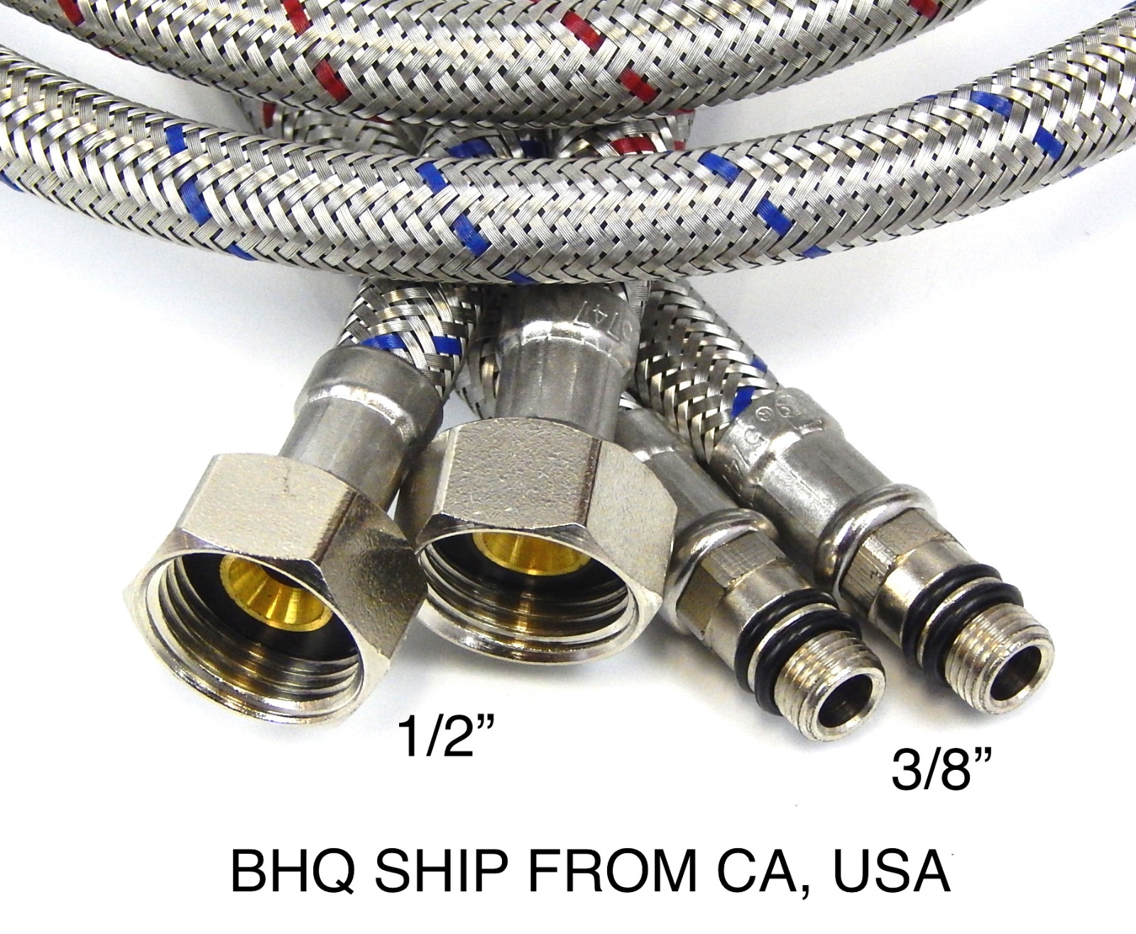 Salon Shampoo Unit Bowl Sink Faucet Hot & Cold Water Supply Line Hose SA-32