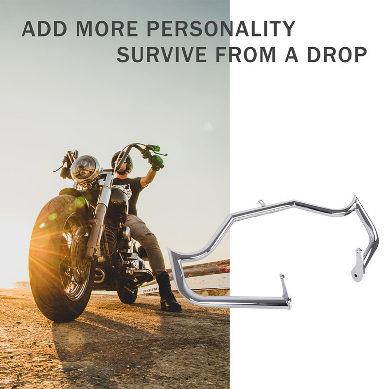 Fat 1-1/2" Engine Guards, Meat-Hook Killing Looks Crash Bars for Softail