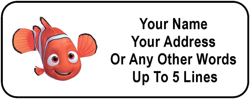 30 Finding Nemo Personalized Address Labels