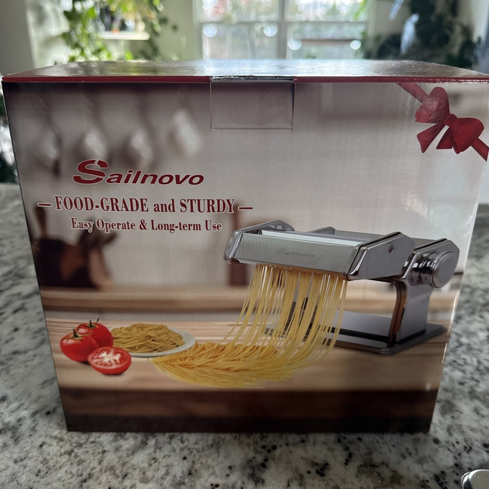 Sailnovo Pasta Maker Machine, 180 Roller Maker, 9 Adjustable Thickness NWB