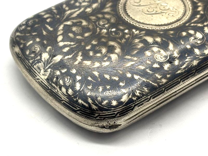 Russian Silver Niello Cigratte Case