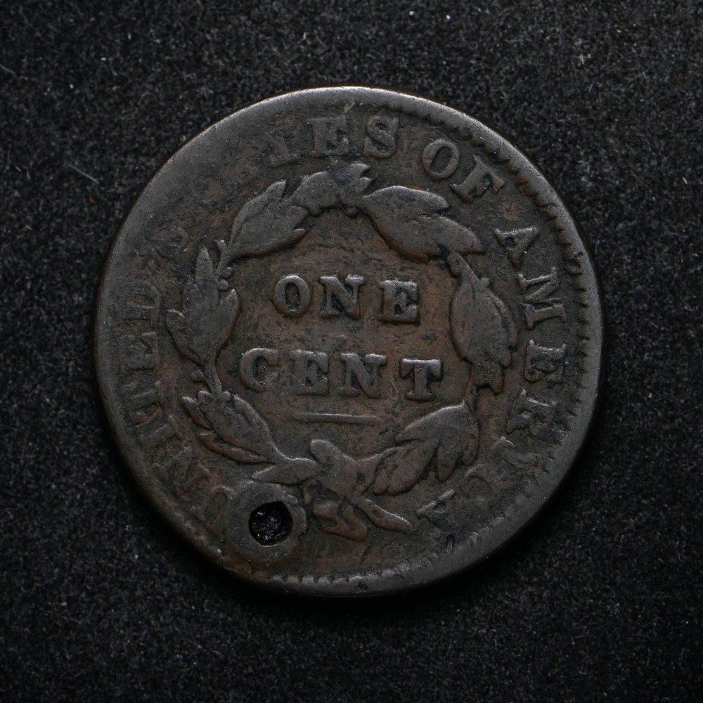 1831 Matron Head Large Cent w/Old Hole (bb18905)