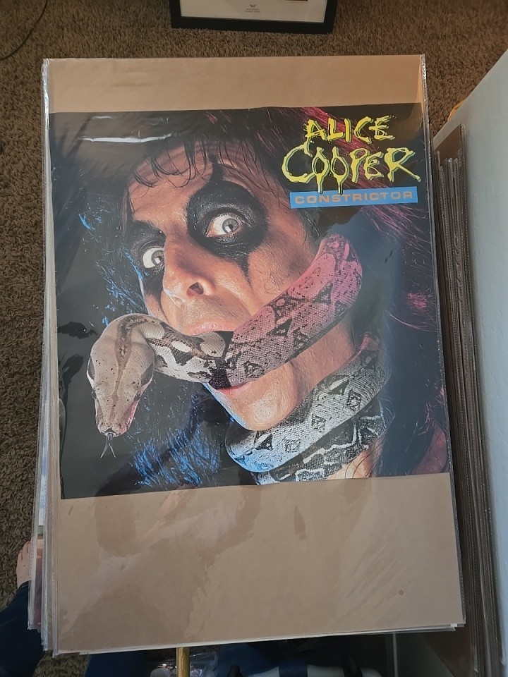 ALICE COOPER  Constrictor  rare original promotional poster from 1986