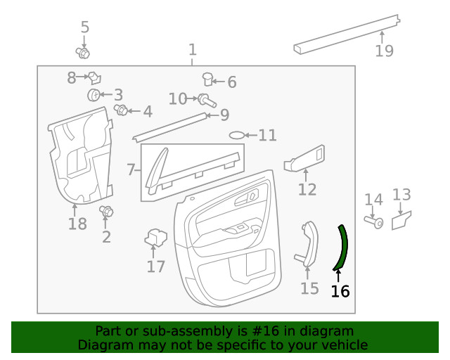 Genuine GM Handle Cover 20929539