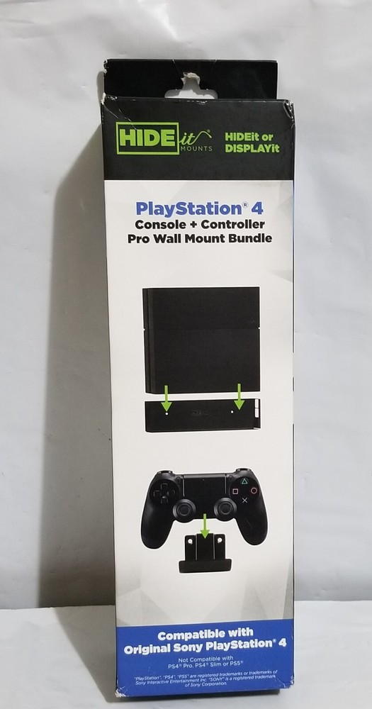 Hide it Mounts Playstation 4 PS4 Console & Controller Pro Wall Mount Bundle