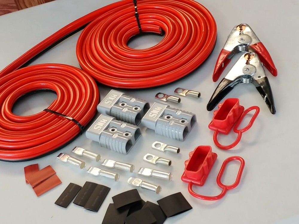 32ft DIY Winch Jump Booster Permanent ( or Non perm ) Quick Connect Trailer 1ga