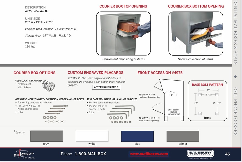 Parcel Box Package Letter Mailbox Secure Courier Lock Box 4 Amazon UPS FedEx