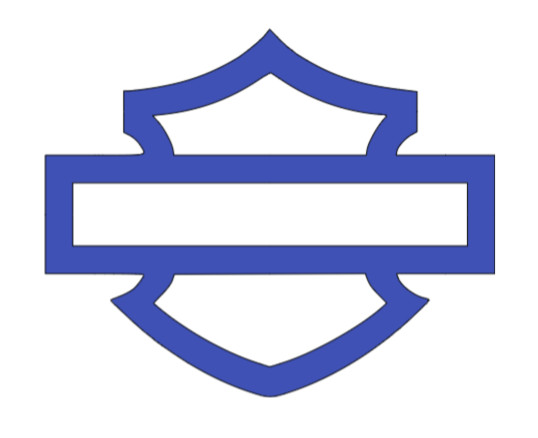 Vinyl Car Decal Sticker - Harley Motorcycle Replica Style Bar Shield bike helmet