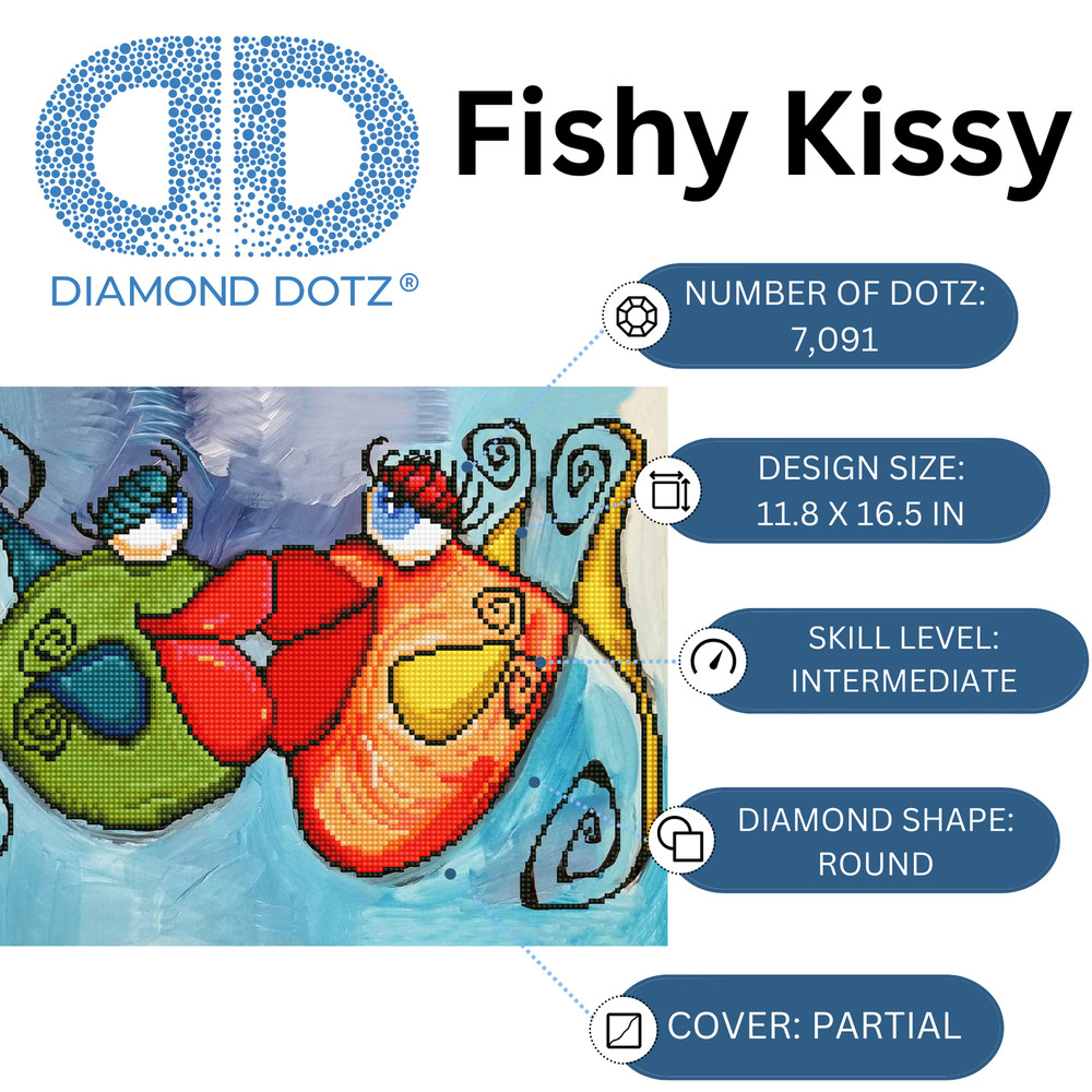 Diamond Dotz Fishy Kissy Diamond Painting Kit