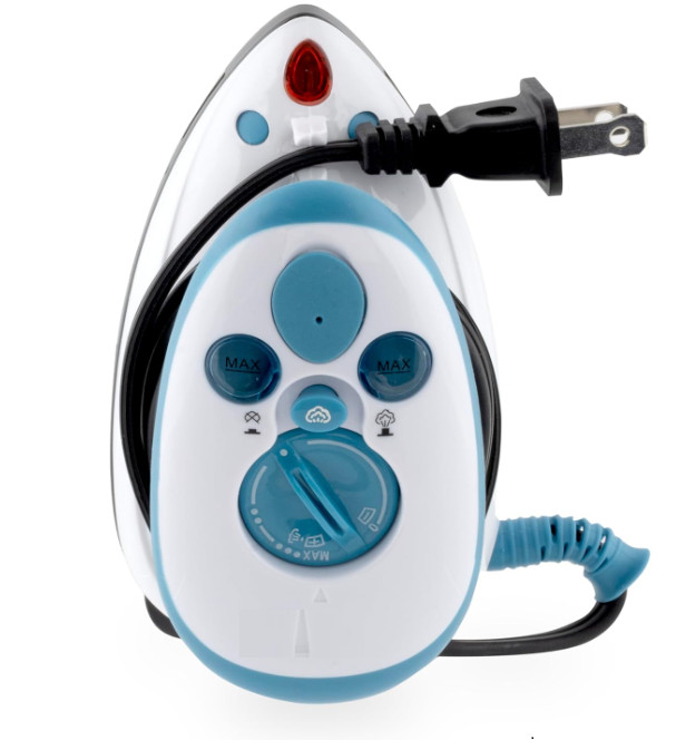 Mini plancha/vaporizador portátil, ideal para costura, quilting y viajes.