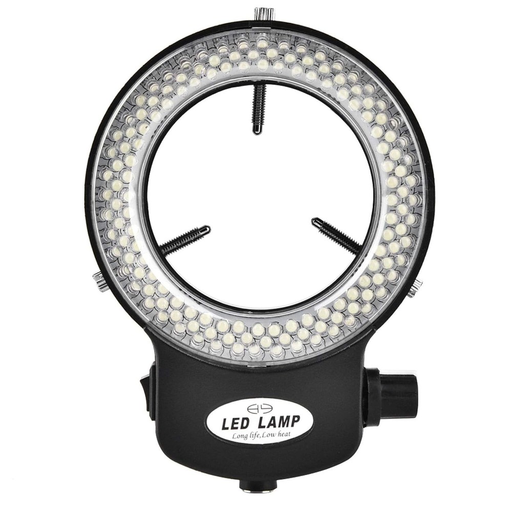 Microscope LED Light 144 LED Beads Light Source Brightness Adjustable Ring Lamp