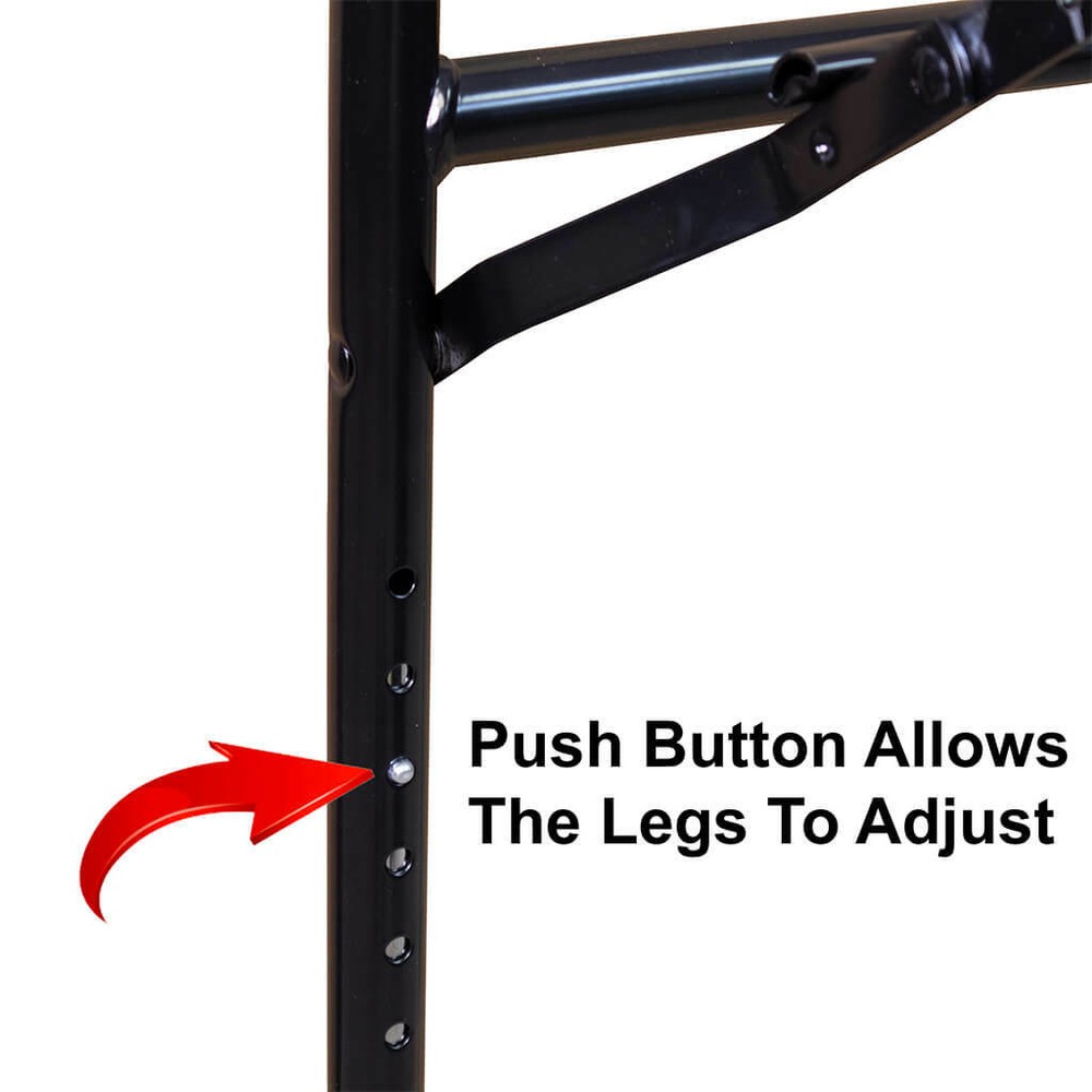 20" Adjustable Folding Table Legs Black Dog Grooming RV Poker SOLID (Pkg./2)