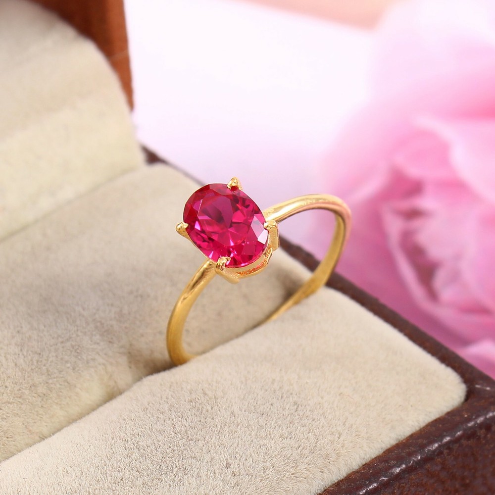 Mozambique Red Ruby Ring Statement Ring Gift For Her Anniversary & Wedding Ring