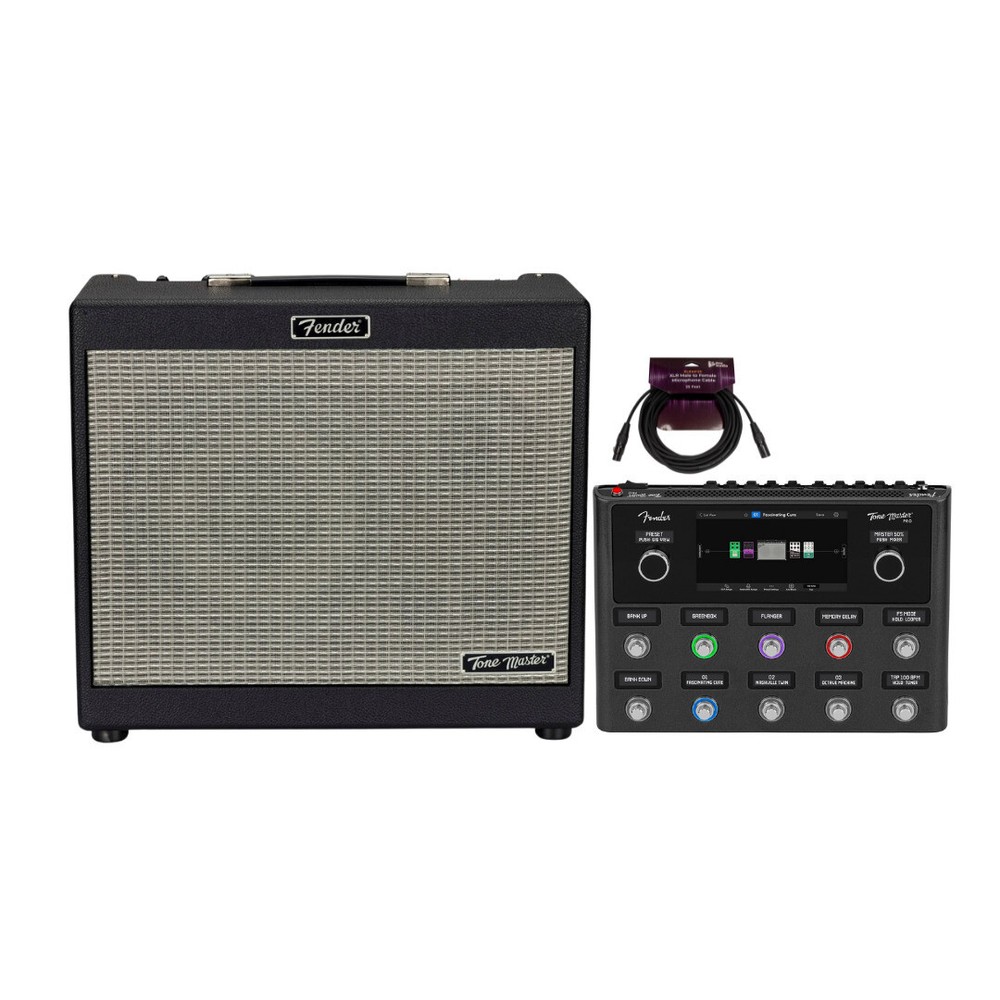 Fender Tone Master Pro Multi Effects Guitar Pedal Workstation with Cable Bundle