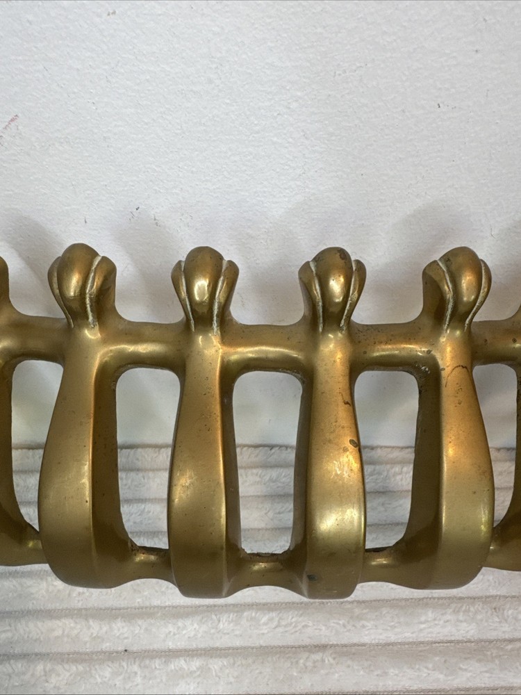 Vintage Solid Brass Fire Grate Front Fret Fireplace Guard Approx 15.5" Width