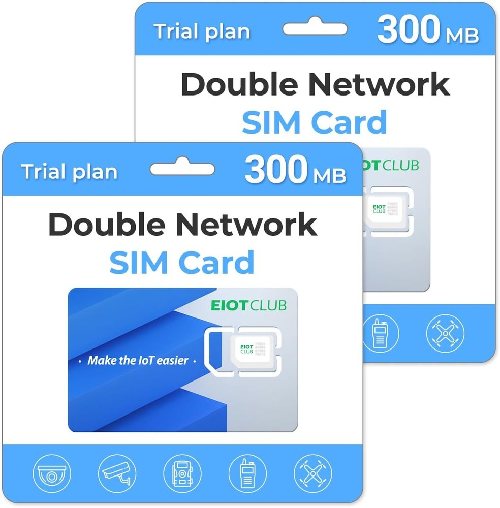 (2 Pack) EIOTCLUB Data SIM Card -Support USA 5G/4G Coverage Network for Cellular